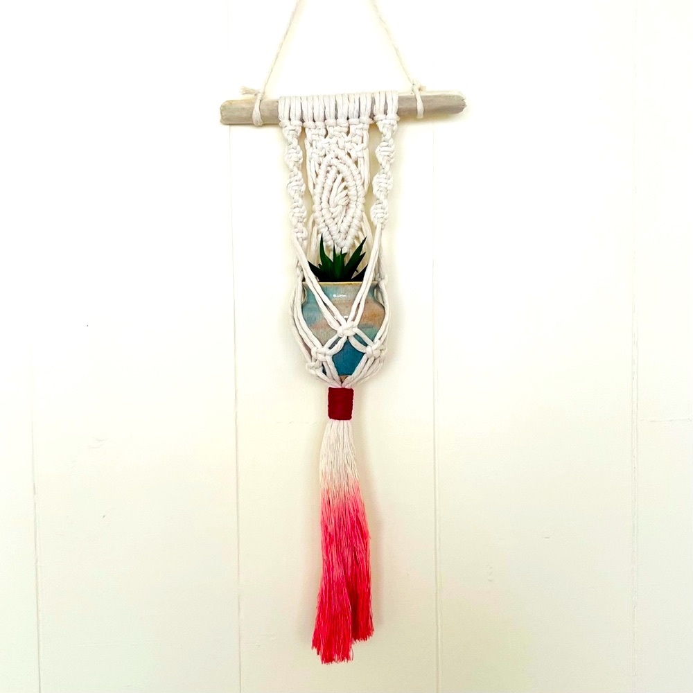 Hand Crafted Driftwood Macrame Plant Hanger